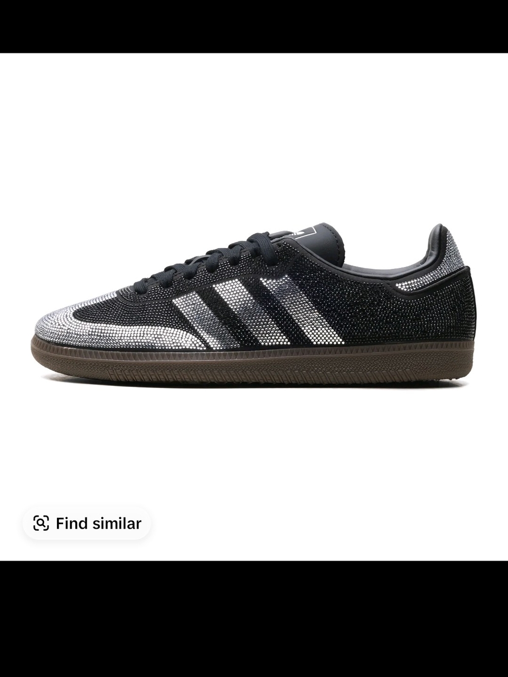 Adidas Black & Silver Samba-Inspired Sneaker